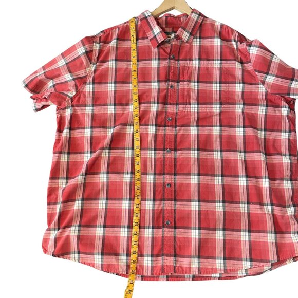 Gander Mountain Guide Series Camp Shirt Mens Size 3XL Red Plaid Rugged Utility - Picture 9 of 9